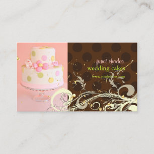 Rosa/Choklad bröllop-affärskort Visitkort