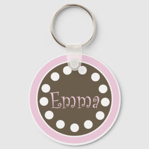 Rosa choklad Keychain "Emma ", Nyckelring