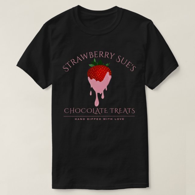 rosa chokladjordgubbsbär T-Shirt (Design framsida)