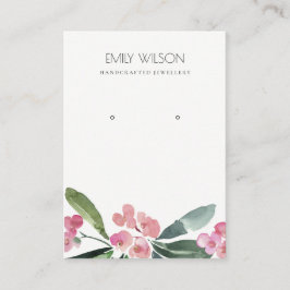 ROSA CHRIST THORN GRÖNT PEONY EARRING VISNING VISITKORT