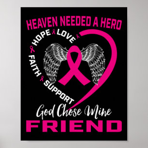 Rosa Christian Breast Cancer till minne av min vän Poster