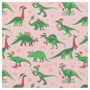 rosa christmas dinosaurs stegosaurus triceratops tyg
