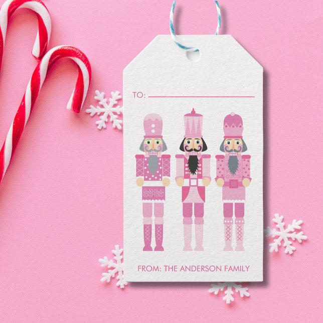 ROSA CHRISTMAS NUTCRACKER GIFT STICKER PRESENTETIKETT (Skapare uppladdad)