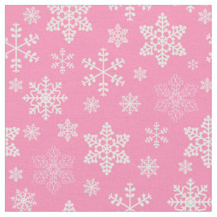 rosa christmas snöflingor isig tyg