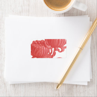 Rosa Chrysanthemum Adressetikett