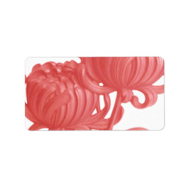 Rosa Chrysanthemum Adressetikett