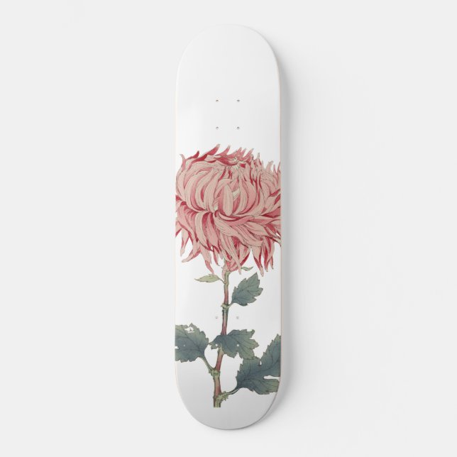 Rosa Chrysanthemum Globe Flower Skateboard (Framsida)