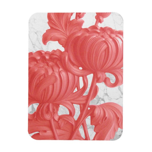 Rosa Chrysanthemum Magnet (Vertikal)