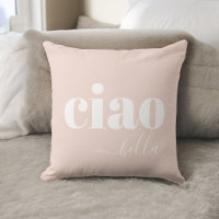 Rosa Ciao Bella Hej Vacker modern typografi