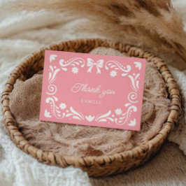 Rosa Cielito Lindo Girl Baby Shower Tack Kort