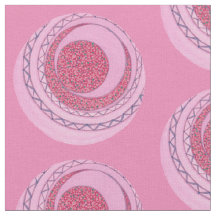 Rosa Circles Abstrakt Swirly Dots Mönster Fabric