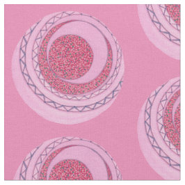 Rosa Circles Abstrakt Swirly Dots Mönster Fabric Tyg