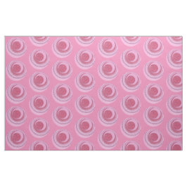 Rosa Circles Abstrakt Swirly Dots Mönster Fabric Tyg