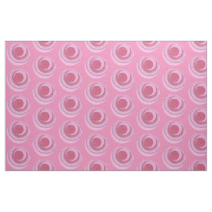 Rosa Circles Abstrakt Swirly Dots Mönster Fabric Tyg