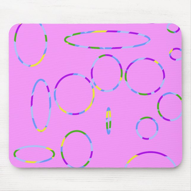 Rosa Circles Mouse Pad Musmatta (Framsidan)