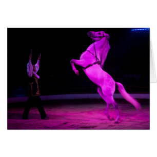Rosa Circus Horse Hälsningskort