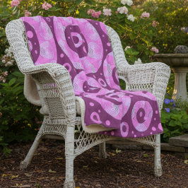 Rosa-cirklar med geometriska Mönster och punkter