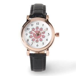 Rosa Cirkulär Design eWatch Dam Fyrkantig Klocka