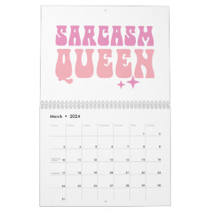 Rosa citattecken för en ung flicka kalender