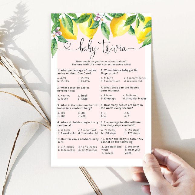 Rosa Citon Baby trivia babyduschspel (Skapare uppladdad)