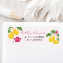 Rosa citron citrus examensfirande