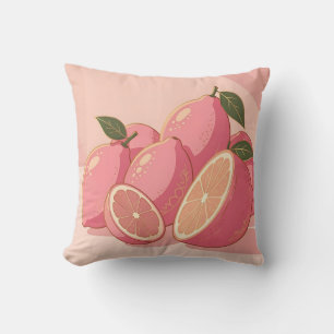 Rosa citron modern feminin citrus kudde