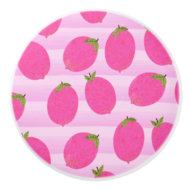 Rosa Citroner Lemonad Sommar Frukt Kul Ljus Knopp (Framsidan)