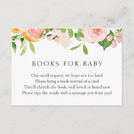 Rosa Citrus Blommigt Bokar för för Baby-inhägnads Tilläggskort