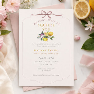 Rosa Citrus Blossom Baby Shower Inbjudan