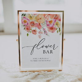 Rosa Citrus Flower Bouquet Pub Poster