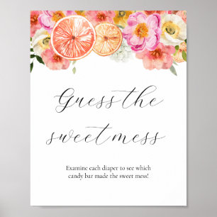 Rosa Citrus gissar att den babyhandtagaren för sö Poster