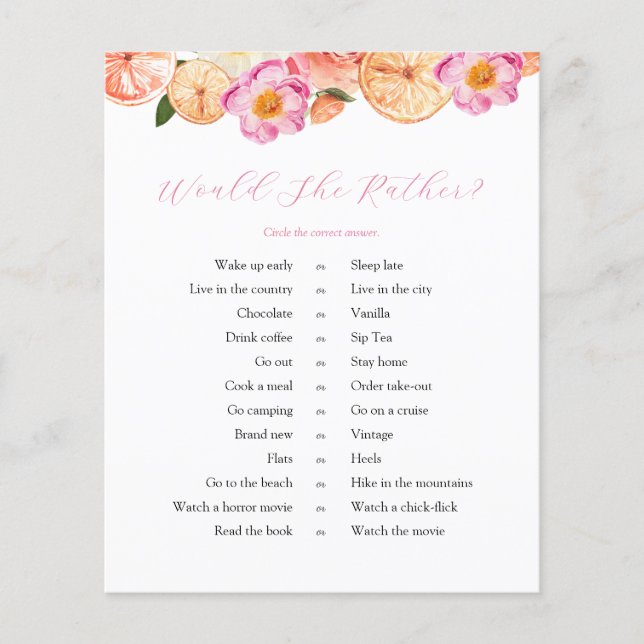 Rosa Citrus Möhippa skulle hon hellre spela (Framsida)