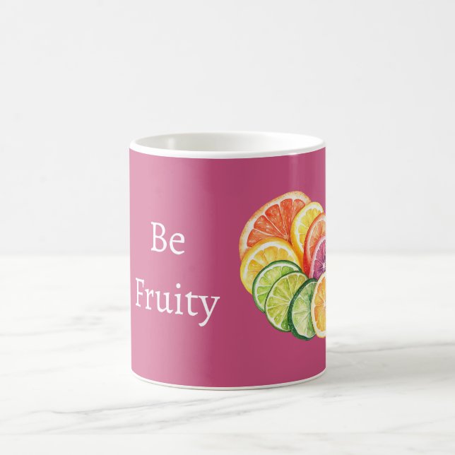 Rosa Citrusfrukt Be Fruity Kaffemugg (Center)
