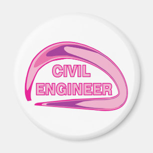 Rosa Civil Ingenjör Golf Bollar Magnet