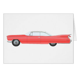 Rosa Classic Car Hälsningskort