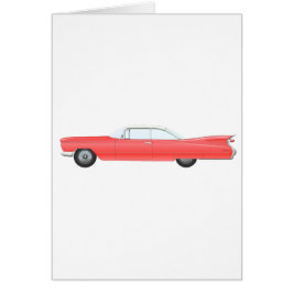 Rosa Classic Car Hälsningskort