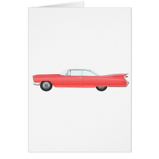 Rosa Classic Car Hälsningskort (Framsidan)