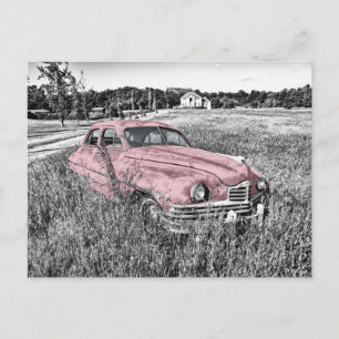 Rosa Classic Car Vykort