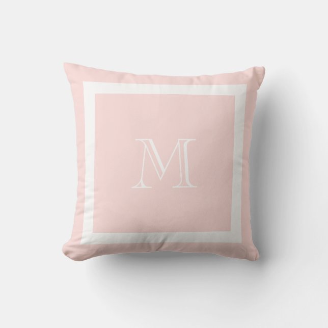  Rosa Classic Monogram Dekorativ kudde (Framsida)