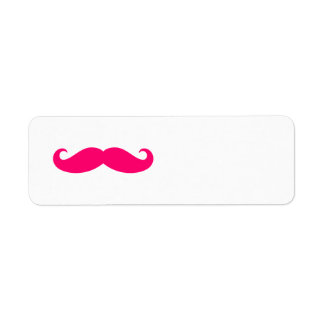 Rosa Classic Mustache Simple Bushy Mustache Hair Returadress Etikett