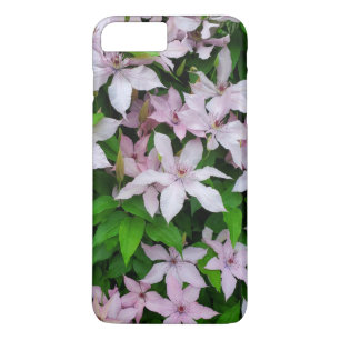 Rosa Clematis Blommig Telefonfodral