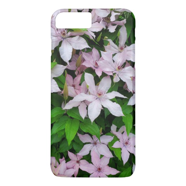 Rosa Clematis Blommig Telefonfodral Case-Mate iPhone Skal (Baksida)