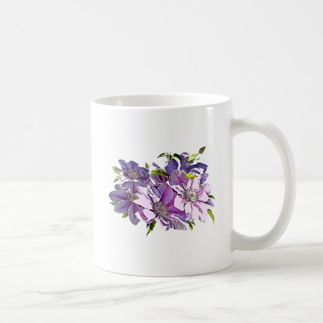 Rosa Clematis Kaffemugg (Höger)