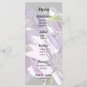 Rosa Clematis Menu Meny
