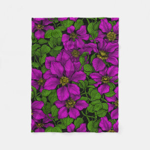 Rosa Clematis vine Fleecefilt
