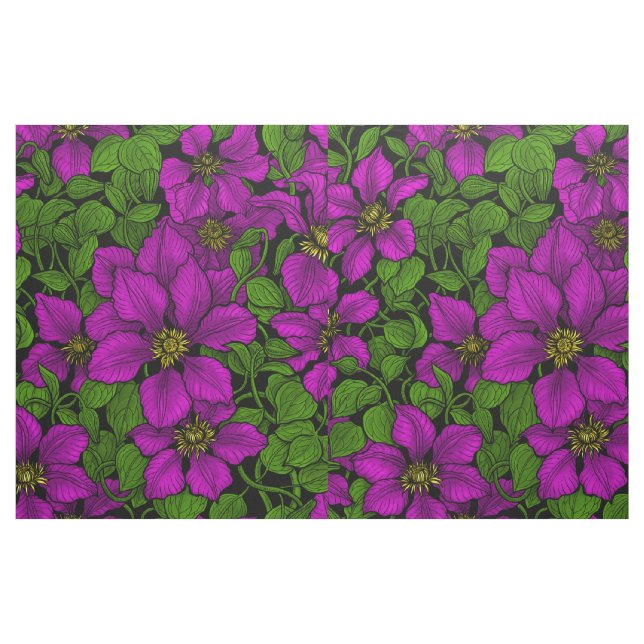 Rosa Clematis vine Tyg (Fat Quarter)