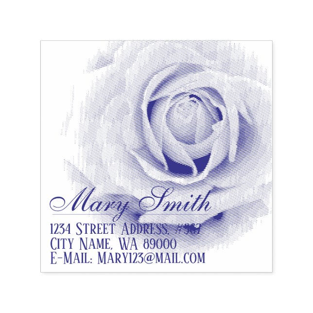 Rosa Climbing Blue Moon Självfärgande Stämpel (Design)