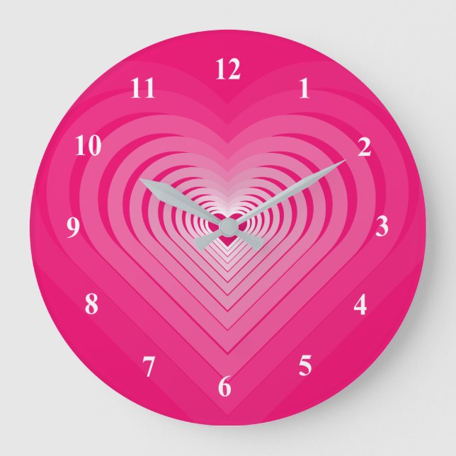 Rosa Clock med hörn Stor Klocka (Framsida)
