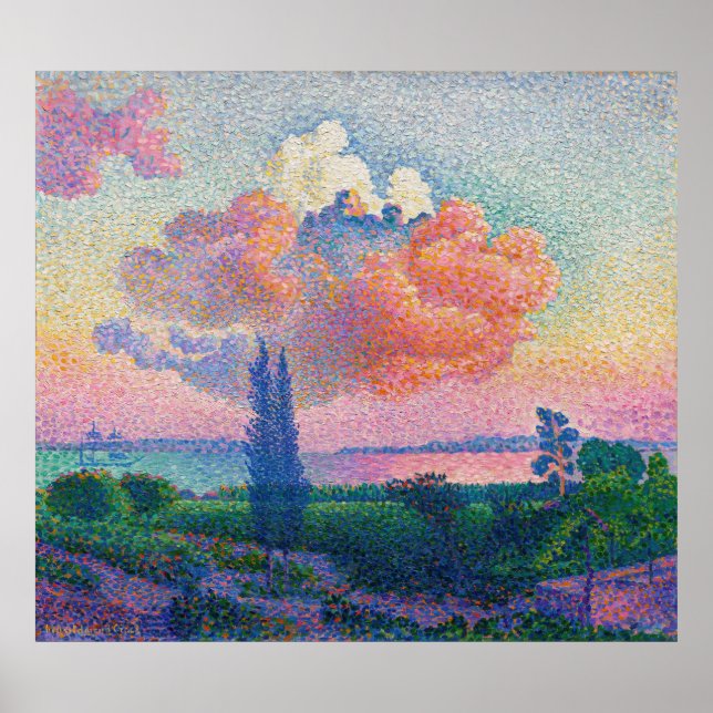 Rosa Cloud (1896) av Henri-Edmond Kor Poster (Framsidan)