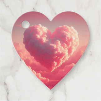 Rosa Cloud hjärta Gåvor Etiketter